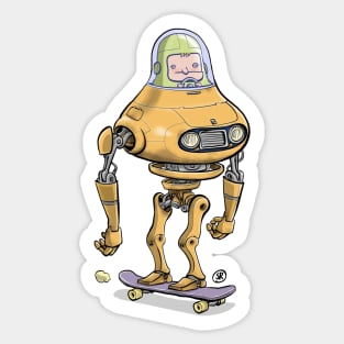 Robot Skate Sticker